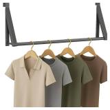 HOLDNâ STORAGE Over The Door Hanger - Foldable Rack Organizer for Hanging Clothes, Coats & Towels, Ideal for Dorm Rooms, Laundry, Bathrooms, Etc - Holds up to 35 LBs, Collapsible - Satin Nickel