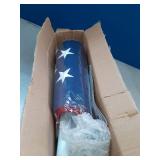House Flag Pole With American Flag - Flagpoles Residential Kit with 5ft Tangle Free Metal Flag Pole,3x5 Embroidered US Flag,Holder Bracket,Heavy Duty Flag Poles for Outside House,Porch,Outdoor-White