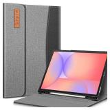 Fintie Case for Samsung Galaxy Tab S10 Lite/ S10 FE/ S9 FE 5G 10.9 Inch/Tab S9 11 Inch with Built-in S Pen Holder, Multiple Angle Portfolio Business Cover with Pocket Auto Sleep/Wake, Gray