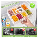 Snackle Box Container, Snack Tray with Lid and Handle, Snacklebox with Reusable Ice Pack, Halloween Candy Bowl, Divided Snack Containers, 8 Compartment Snackable Boxes, for Halloween Party