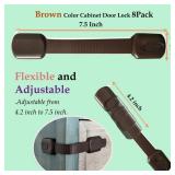 Child Safety Cabinet Locks for Baby Proof,Child Proof Safety Locks for Cabinets,Drawers,Cupboard,Oven,Fridge,8Packs Brown Locks,BAOWEIJD