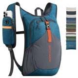 BECOJADDE 15L Small Hiking Backpack for Men Women Foldable Packable Back Pack Ultralight Hiking Daypack for Travel Camping Outdoor, Turquoise