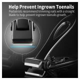 EBEWANLI Straight Nail Clipper, 17mm Wide Jaw Opening Extra Large Toenail Clippers for Thick Nails or Tough Fingernail & Ingrown Toenail, Heavy Duty Thick Toenail Clippers for Seniors, Men, Adult