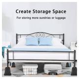 Lufia Bed Furniture Risers Heavy Duty, Stackable Bed Lifts Risers for Sofa, Table, Couch, Chair or Desk, Set of 4 Bed Lifts (Black, 6 inch)