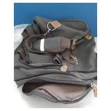 Gonex Canvas Duffle Bag 60L Travel Duffel Overnight Weekend Bag with Shoe Compartment (Dark Gray)