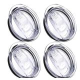 XccMe 20oz Skinny Tumbler Replacement Lids 4 Pack,Spill Proof Splash Resistant Silicone Sliding Covers,Straw Friendly, BPA Free