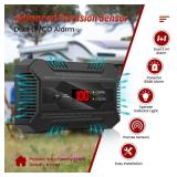 RV Carbon Monoxide and Propane Gas Detector Alarm, LP/CO Leak Alarm with Separate LED Indicator Light,Carbon Monoxide 85dB Safe Warning to Ensure Boat RV Camping Safety Travel, 12 VDC- Black