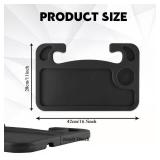 Lyxheth Car Steering Wheel Desk, Steering Wheel Tray, Car Road Trip Must Haves Gadgets Auto Table with Cup Holder, Multipurpose Travel Auto Accessory Food Desk for Most Cars Steering Wheels (Black)