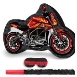 Hooqict Motorcycle Birthday Decorations Motorcycle Car Pinata with Pinata Stick & Blindfold for Kids Boys Racing Car Theme Birthday Party Supplies Decorations