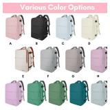 Taygeer Travel Backpack for Women, Carry On Backpack with USB Charging Port & Shoe Pouch, TSA 15.6inch Laptop Mochila Flight Approved, Nurse Bag Casual Daypack for Weekender Business Hiking, Pink