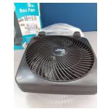 Comfort Zone Box Fan, 9 inch Portable Desk fan, Quiet 3 Speed Mini Fan for Bedroom, Electric Bedside Table Fan, Black