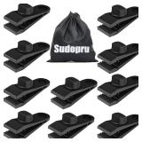 Tarp Clips Heavy Duty Lock Grip, 10 Pcs Tarp Clamps, Pool Cover Clips, Shark Tent Fasteners Holder for Camping, Awnings, Car/Pool/Boat Cover (10Clips+1Bag)