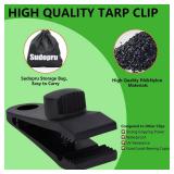 Tarp Clips Heavy Duty Lock Grip, 10 Pcs Tarp Clamps, Pool Cover Clips, Shark Tent Fasteners Holder for Camping, Awnings, Car/Pool/Boat Cover (10Clips+1Bag)