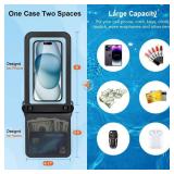 Rynapac Double Space Waterproof Phone Pouch, 2 Pack Waterproof Phone Case with Lanyard for iPhone 16 15 14 Pro Max up to 8.5ââ, Cellphone Dry Bag for Beach Vacation Travel Cruise Essentials