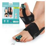 JNATER Hammer Toe Straightener Corrector for Women & Men, Non-Slip Toe Splint with Aluminum Plate for Hammer, Curled, Crooked Toes, Pain Relief, Broken Support (1 Compression Foot Wrap & 1 Strap, Blac