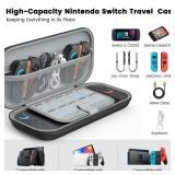 Granarbol Switch 2 Case, Protective Carrying Case for Nintendo Switch 2 2025, Hard Shell Travel Bag with Mesh Pocket,Portable Storage Pouch for Game Card Slots & Accessories, Black