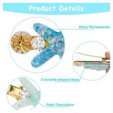 12 Pieces Shell Pearl Starfish Hair Clip Set, Catcan Seashell Hair Clips Starfish Alligator Clips for Women Headwear Styling Tools Accessories (classic style)