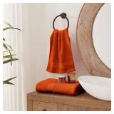 COZYART Burnt Orange Bath Towel Set for Bathroom Turkish Cotton Thick Soft Absorbent Durable 650 GSM Towel Sets of 6, 2 Large Bath Towels, 2 Hand Towels, 2 Washclothes
