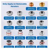 iFealClear 18 Pcs Brass Faucet Adapter Kit, Kitchen Sink Aerator Adapters with 4 Pcs Removal Wrench Tools, Male Female Connectors for Faucet with Removable Aerators to Water Filter, Garden Hose, Rv