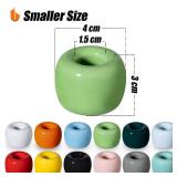NOT BLUE, GREEN Urbanstrive Sleek Mini Ceramics Toothbrush Holder Stand for Bathroom Vanity Countertops, Bright Green, 2 Pack