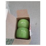 NOT BLUE, GREEN Urbanstrive Sleek Mini Ceramics Toothbrush Holder Stand for Bathroom Vanity Countertops, Bright Green, 2 Pack