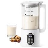 Pre Owned 8 in 1 Automatic Nut Milk Maker, Almond Milk Maker,40oz ï¼1200MLï¼Automatic Soy Milk Maker for Homemade Oat, Coconut, Soy, Plant Based Milks with Delay Start/Keep Warm/Boil Water