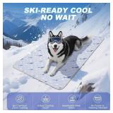 Velvopet Dog Cooling Mat, Cooling Mat for Dogs, Breathable Dog Bed with Non-Slip Design, Portable & Washable Pet Pad for Indoor, Outdoor, Crate, Summer Cat Bed, Cool Pet Pad, Gel-Free, 21\"x27\"