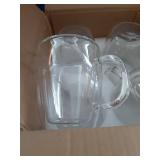 YUNCANG Double Wall Coffee Mugs, (4-Pcak) 16 Ounces-Clear Glass with Handle,lnsulated,Cappuccino,Tea,LatteCups,Beverage Glasses Heat Resistant