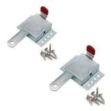2 Pieces Heavy Duty Inside Deadlock, Galvanized Steel Garage Door Slide Lock for Most Garage Doors, Locking Sliding Latch for Manual Open