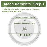 13.5\" Microwave Glass Turntable Plate Compatible with 5304509621 Frigidaire microwave plate WB39X10032 GE microwave plate replacement JVM3106 WB49X10002 13 1/2\" Samsung Microwave Plate DE74-20016A