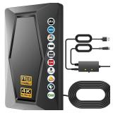 2025 TV Antenna Indoor Antenna for Smart TV Long Range Reception HD Digital Antenna Outdoor with Amplifier Signal Booster for Local Channels Supports 4K 1080p