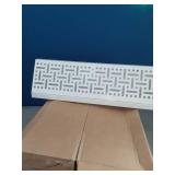 Landhoow 2 Pack 15 Inch Baseboard Register Diffuser, Vent Covers for Home Floor Wall Baseboard Vent Covers Supply Floor Register Diffuser, White