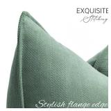 ZWJD Dusty Green Pillow Covers 20x20 Set of 2 Chenille Throw Pillow Covers with Elegant Design Soft and Luxurious Decorative Throw Pillows for Couch, Bed, and Home Decor