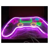 Gamer Neon Sign, LED Game Controller Gamepad Gaming Neon Light Sign for Gamer Room Wall Decor, Scrolling Color Changing Flashing Modes, Video Game Gifts for Teens, Boys, Kids, RGB
