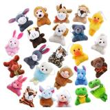 JOYIN 24 Pack Mini Animal Plush Toy Assortment, Animals Keychain Decoration for Kids, Small Stuffed Animal Bulk for Kids, Carnival Prizes, School Gifts, Halloween Goodie Bags