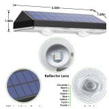 Solar Fence Lights Outdoor - Warm White & RGB 6 Color, Dusk to Dawn Solar Deck Light, Solar Lights Outdoor IP65 Waterproof, Garden Lights for Outside/Backyard/Railing/Step/Patio/Wall (8 Pack)