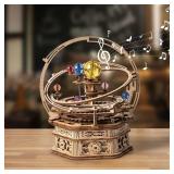 ROKR 3D Wooden Puzzles for Adults Mechanical Music Box-Starry Night, DIY Rotating Music Box Model Building Kits for Teens, DIY Crafts/Hobbies/Gifts Desk Decor for Boys Ages 14+ (Starry Night)