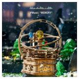 ROKR 3D Wooden Puzzles for Adults Mechanical Music Box-Starry Night, DIY Rotating Music Box Model Building Kits for Teens, DIY Crafts/Hobbies/Gifts Desk Decor for Boys Ages 14+ (Starry Night)