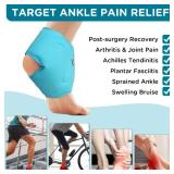Comfytemp Ankle Ice Pack Wrap for Swelling, Plantar Fasciitis, Foot Pain Relief, FSA Eligible, Gel Packs for Injuries Reusable, Hot Cold Compression for Achilles Tendonitis, Sprain Ankles, Gift, 2 Pcs