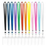 12 Pack Lanyards for ID Badges Cruise Lanyard for Ship Cards with Waterproof ID Badge Holder Cruise Essentials 2025 (12 Colors)