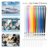 12 Pack Lanyards for ID Badges Cruise Lanyard for Ship Cards with Waterproof ID Badge Holder Cruise Essentials 2025 (12 Colors)
