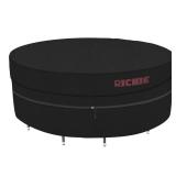 RICHIE Waterproof Round Patio Furniture Covers - 600D UV Resistant & Anti-Fading, All Weather Outdoor Table and Chairs Set Cover (62\"D x 28\"H), Tear Resistant, Black