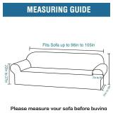 H.VERSAILTEX Stretch Velvet Sofa Covers Large Couch Covers Sofa Slipcovers Furniture Protector Soft with Non Slip Elastic Bottom, Feature Thick Comfy Rich Velour (Extra Wide Sofa 98\"-105\", Taupe)