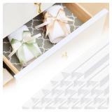 Pangda 24 Pcs Cabinet Protectors for Kitchen Cabinets Vinyl Plastic Slip on Cabinet Door Protector Edge Protector for Prevent Wear, Chipping, Discoloration, Suit for Thickness Less Than 3/4â (Whi