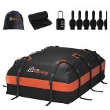 Asinking Car Roof Bag Rooftop top Cargo Carrier Bag 21 Cubic feet Waterproof for All Cars with/Without Rack, Includes Anti-Slip Mat, 10 Reinforced Straps, 6 Door Hooks, Luggage Lock