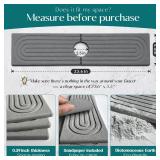 One Pack ormoe Kitchen Faucet Absorbent Mat - Large Diatomaceous Earth Splash Guard for Sink Faucet, Aesthetic Water Absorbing Stone Tray in The Modern Home (Grey, 23.6\" x 5.5\")