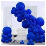 PartyWoo Royal Blue Balloons 140 pcs Different Sizes of 18 12 10 5 Inch Dark Blue Matte Balloon Arch Kit Garland for Graduation 4th of July Baby Shower Birthday Party Decorations Blue-Y59