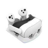 Meta Quest 3S/3/2 Charging Dock, RGB Light Charging Station, VR Glasses Accessories with Stand for Headset & Controller