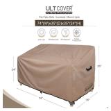 ULTCOVER Patio Furniture Sofa Cover 74W x 35D x 35H inch Waterproof Outdoor 3-Seater Couch Cover