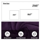 MOONQUEEN Ultra Soft Microfiber Coral Velvet Towel Set - Quick Drying - 1 Bath Towels, 1 Hand Towels, 2 Washcloths - Plum